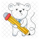 Bear Pencil  Icon