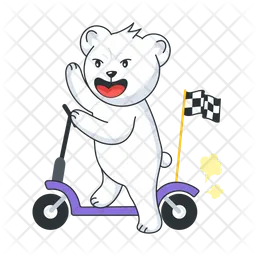 Bear Scooter  Icon