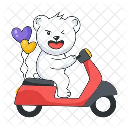 Bear Scooter  Icon