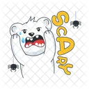 Bear Screaming Scary Spiders Sacred Bear Icon