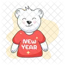 Bear Shirt New Year Bear Outfit Icon
