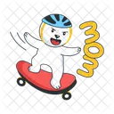 Bear Skateboarding  Icon