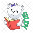 Reading Book Study Book Bear Studying アイコン