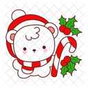 Bear Winter Christmas Decoration Icon