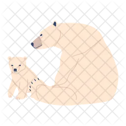 Bear With Child  Icon