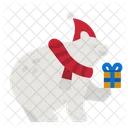 Bear With Gift  Icon