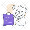 Bear Working Tasks List To Do Icon