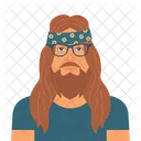 Beard Mustache Glasses Icon