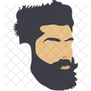Beard Face Hipster Icon