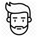 Male Face Beard Icon