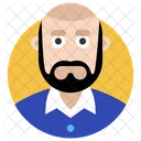 Beard Man Bald Man Avatar Icon