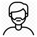 Male Face Beard Icon