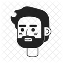 Bearded caucasian adult guy  アイコン