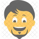Bearded Man Laughing Icon