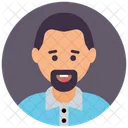 Bearded Man Hipster Male Avatar Icon