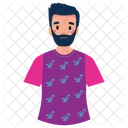 Bearded Man Male Avatar Young Man Icon