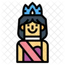 Beauty Pageant Woman Crown Icon