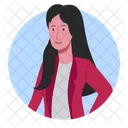 Beauty woman with blazer  Icon