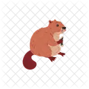 Beaver Side View Holds Icon