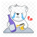 Bebendo Triste Urso Bebendo Urso Triste Icon