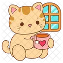 Bebida para gatos  Icono