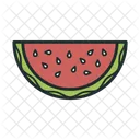 Sandia Frutas Saludable Icono