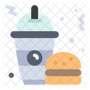 Bebida Y Comida Hamburguesa Hamburguesa Icono
