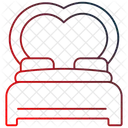 ベッド、寝室、家具 アイコン