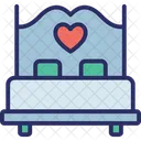 Bedroom Couple Bed Hotel Room Icon