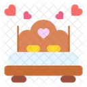 Bed Heart Love And Romance Icon