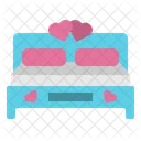 Bed Wedding Heart Icon