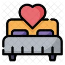 Bed Heart Double Love And Romance Icon