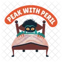 Bed Monster Scary Peeking Icon