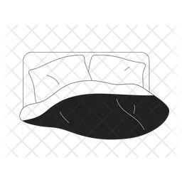 Bed sheets and pillows for good sleep  Icon