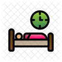 Bed Time Bed Clock Icon