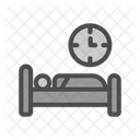 Bed Time Bed Clock Icon