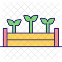 Bed with seedlings  Icon