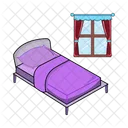 Bed with window  Icon