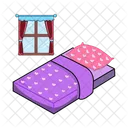 Bed with window  Icon