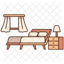 침실 침대 디자인 아이콘