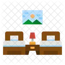 Beds Twin Bed Icon