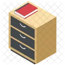 Bedside Table Bedroom Furniture Drawers Icon