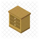 Bedside Table Furniture Interior Icon
