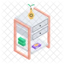 Bedside Table Bedside Drawer Night Stand Icon