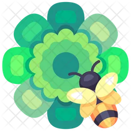 Bee and flower  Icon