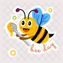 Bee Day Honey Day Honeybee Day Icono