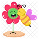 꿀벌 꽃  아이콘