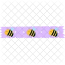 Bee Motif Washitape Illustration Icon