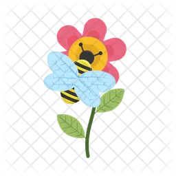 Bee on flower  Icon