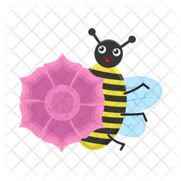 Bee on flower  Icon